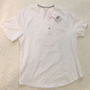 NWT Fabletics White XL short sleeve Henley