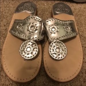 Silver Jack Rogers Sandals