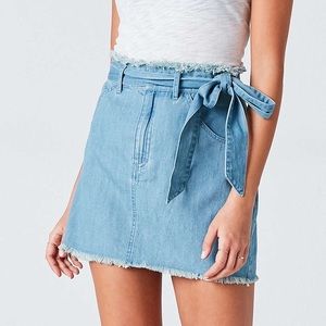 Silence + Noise Channing Chambray Tie-Waist  Skirt