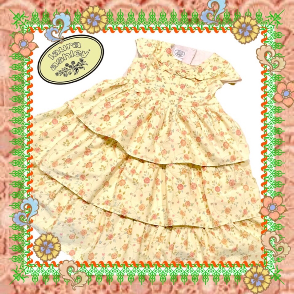 LAURA ASHLEY Girl's Tea 🌸party Ruffled Dress ~ 6