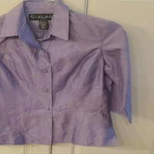 Silkland 2 petite 100% lavender silk blouse