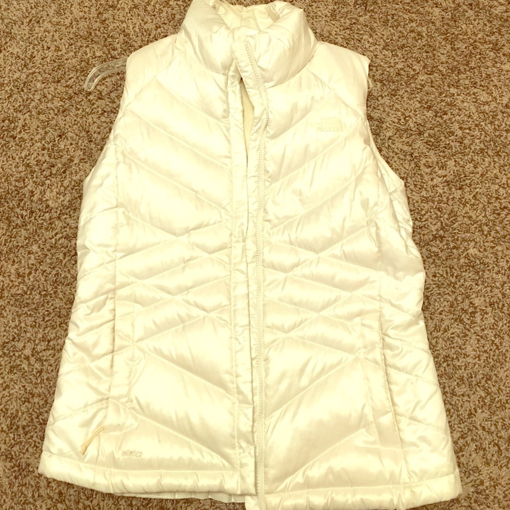 Authentic North Face White Puffy Vest!