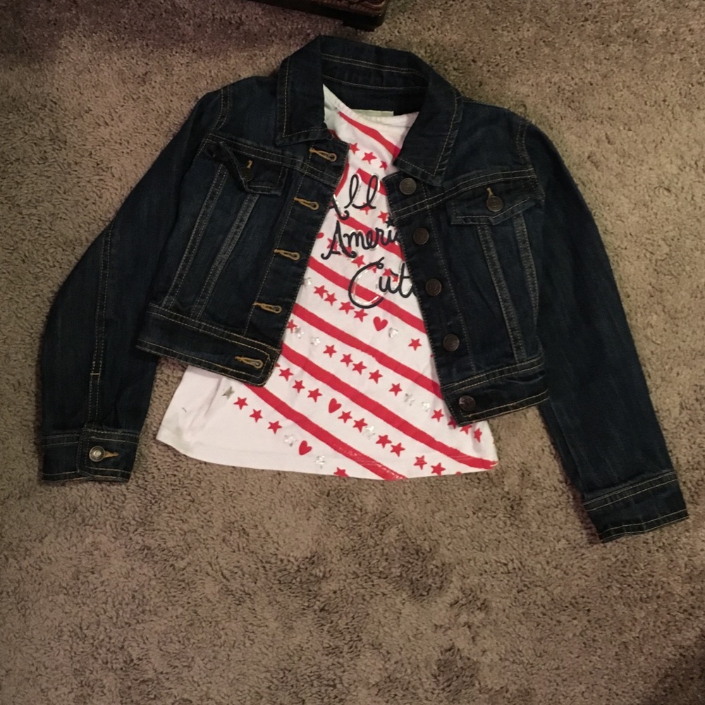 Denim jacket and T shirt
