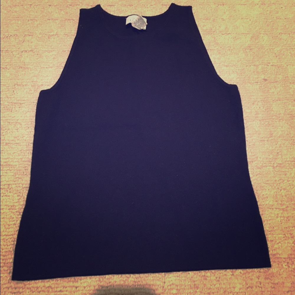 Ann Taylor Loft Small Black Knit Top Sleeveless