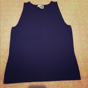 Ann Taylor Loft Small Black Knit Top Sleeveless