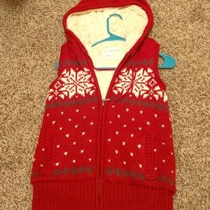 Aeropostale Christmas Style Furry Vest