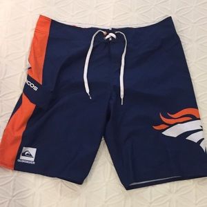 Quiksilver Broncos Board Shorts -worn ONCE! Sz 36