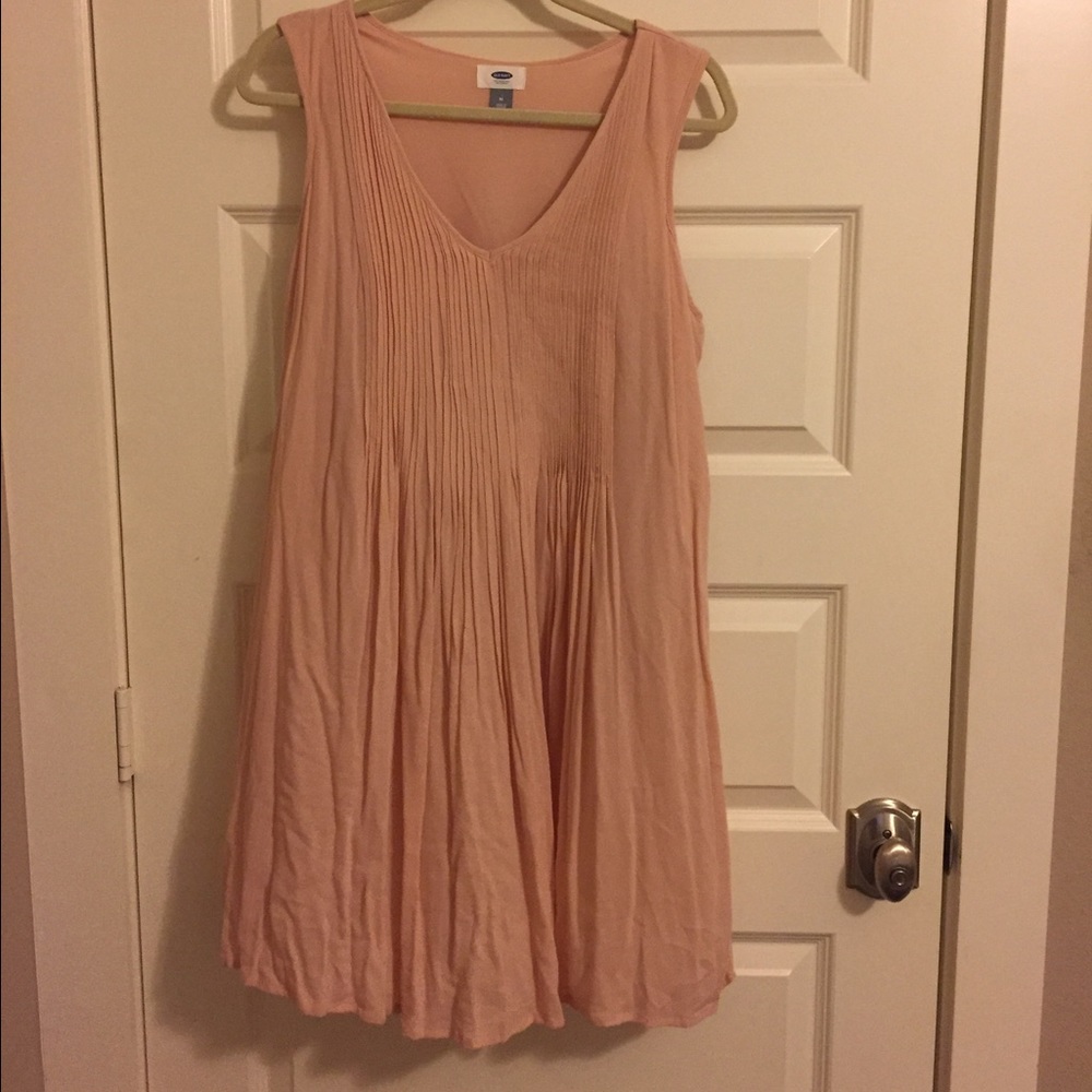Pleated Peach Dress