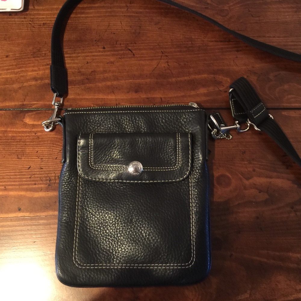 Authentic coach leather cross body