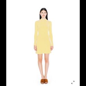 American Apparel Mock Neck Striped Dress