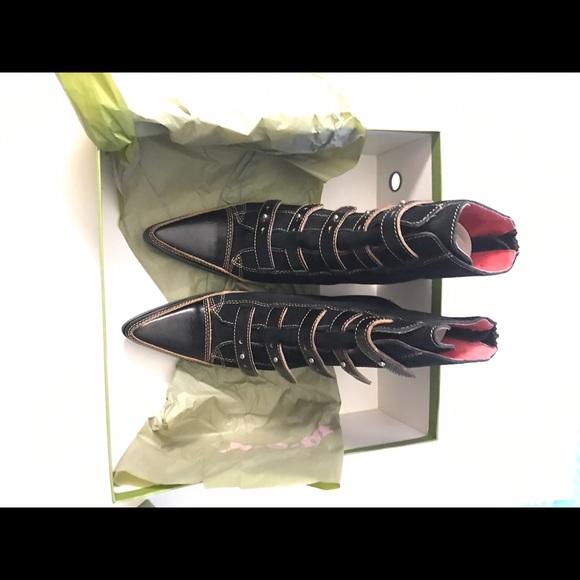 Mod leather buckle boots 7 - Picture 2 of 4