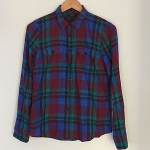 J. Crew Garnet Flame Plaid flannel shirt