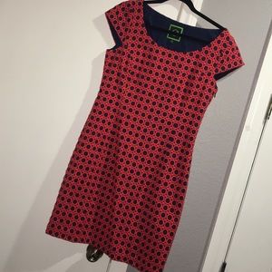 Cap sleeve dress by C Wonder size 10. Blue/orange