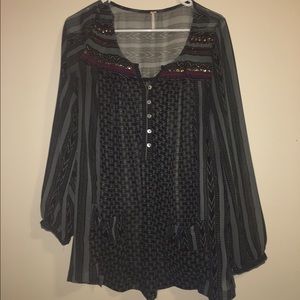 Free People Embellished Long Sleeve