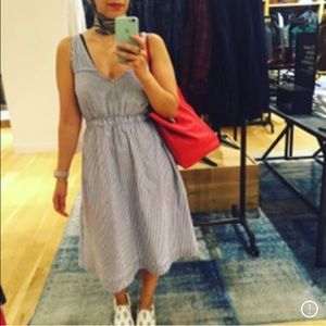 JCrew Cross-back dress in stripe