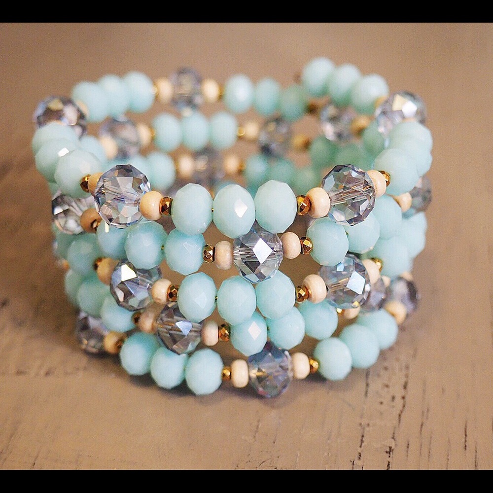 Gorgeous blue wrap bracelet