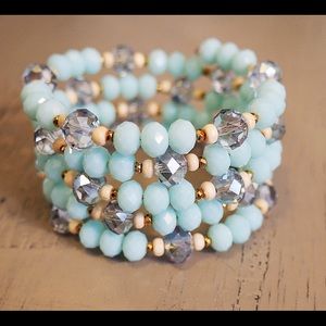 Gorgeous blue wrap bracelet