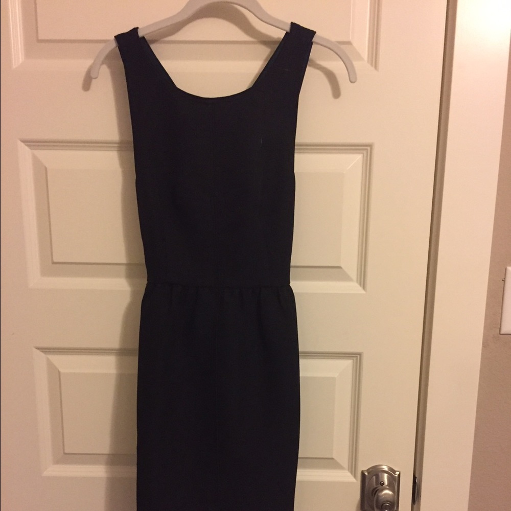Black dress with criss-cross back from Anthro