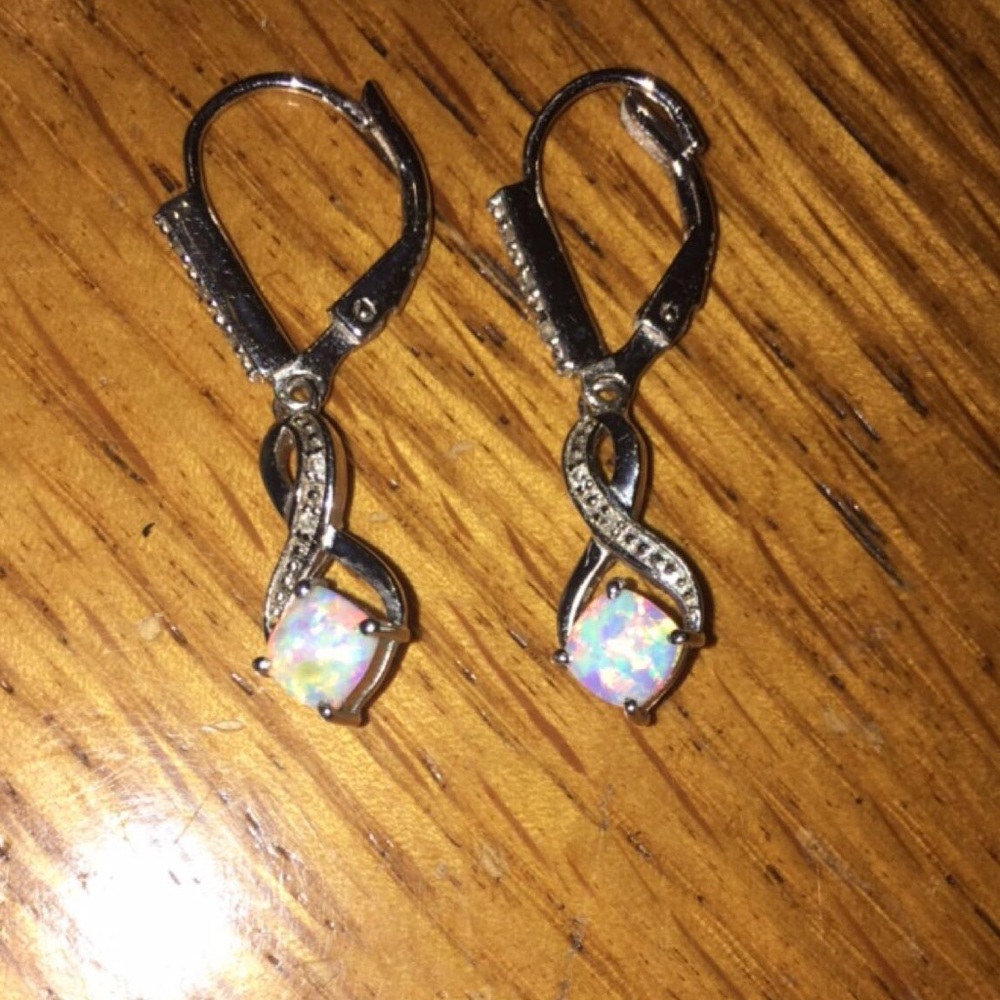Opal earrings