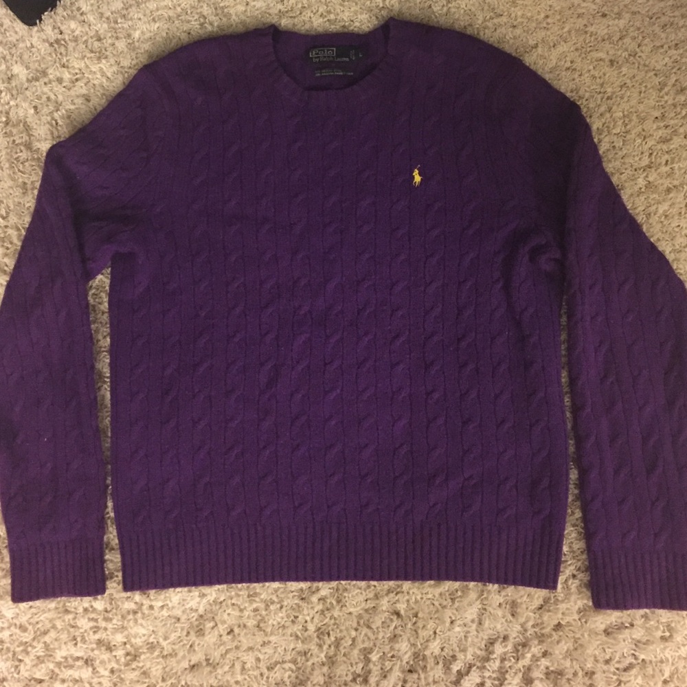 Purple men's Polo by Ralph Lauren sweater