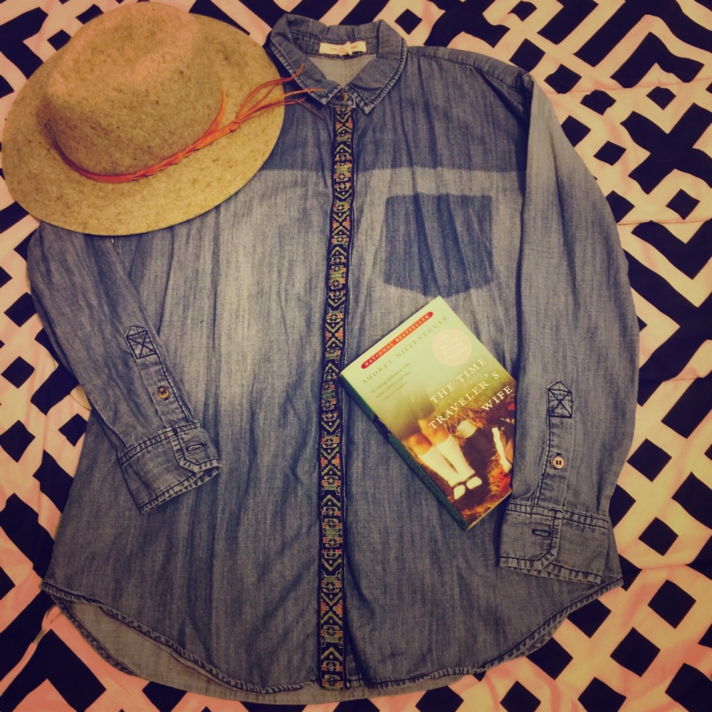 ✨Francesca's Collections Denim Button Up
