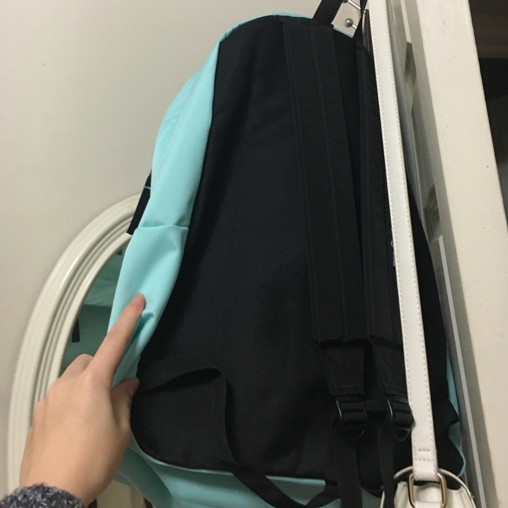Light aqua blue jansport superbreak backpack - Picture 2 of 2