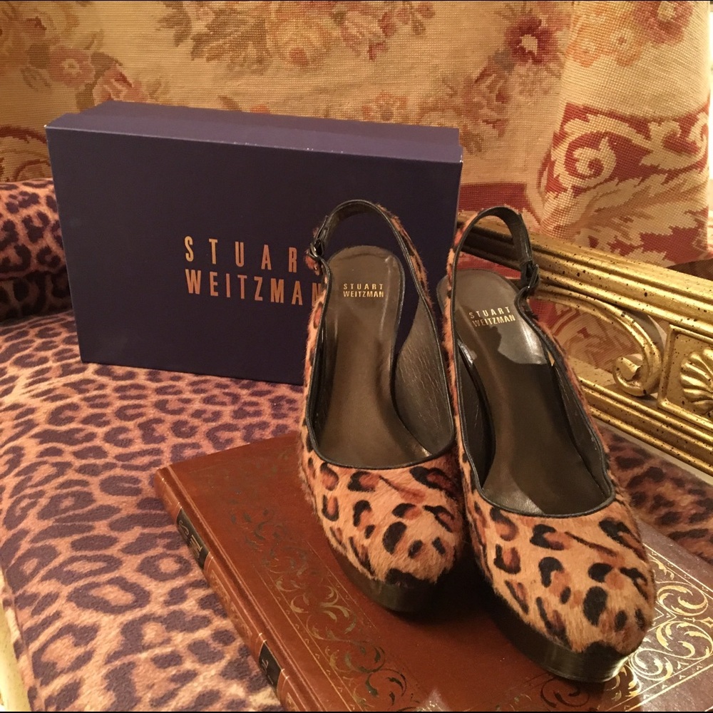 Stuart Weitzman leopard shoes size 9