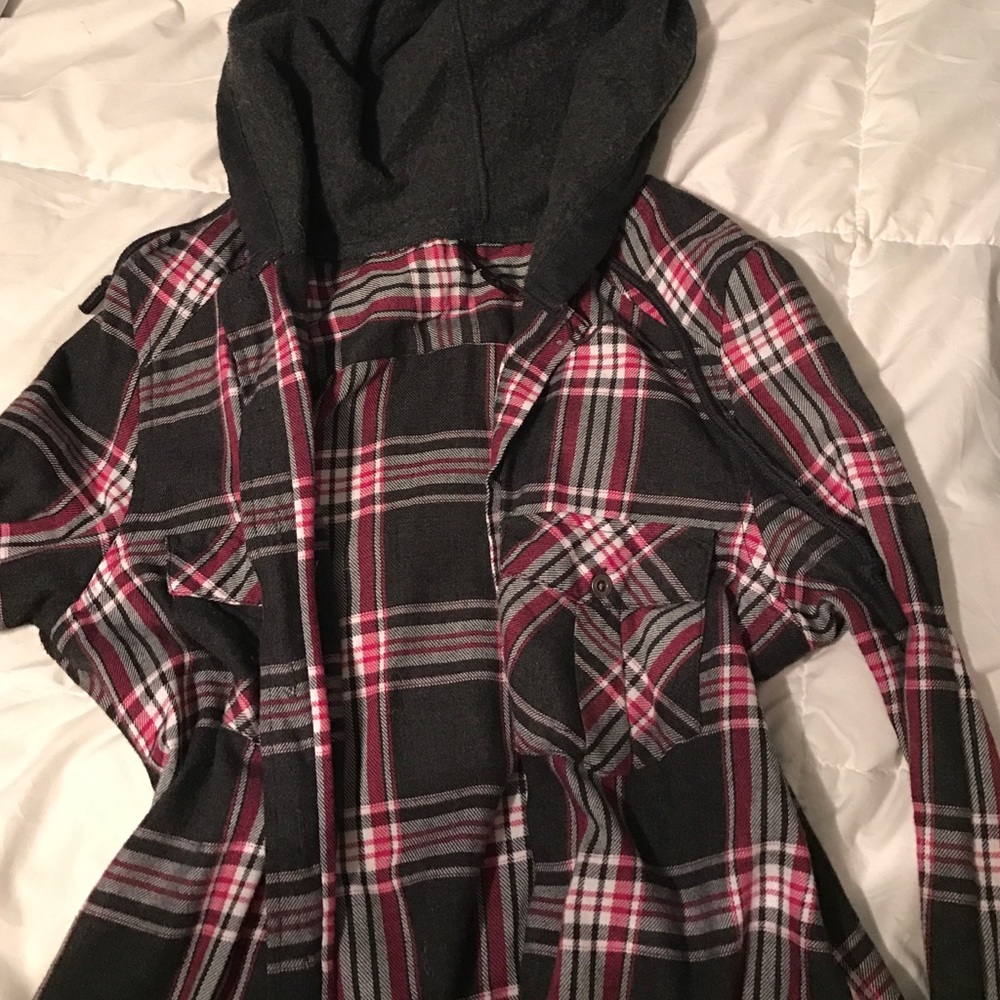 Flannel w hood