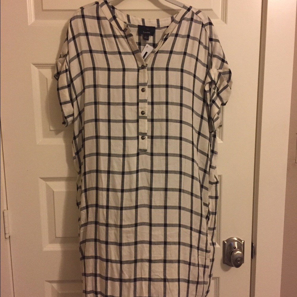 Black and White Windowpane Dress