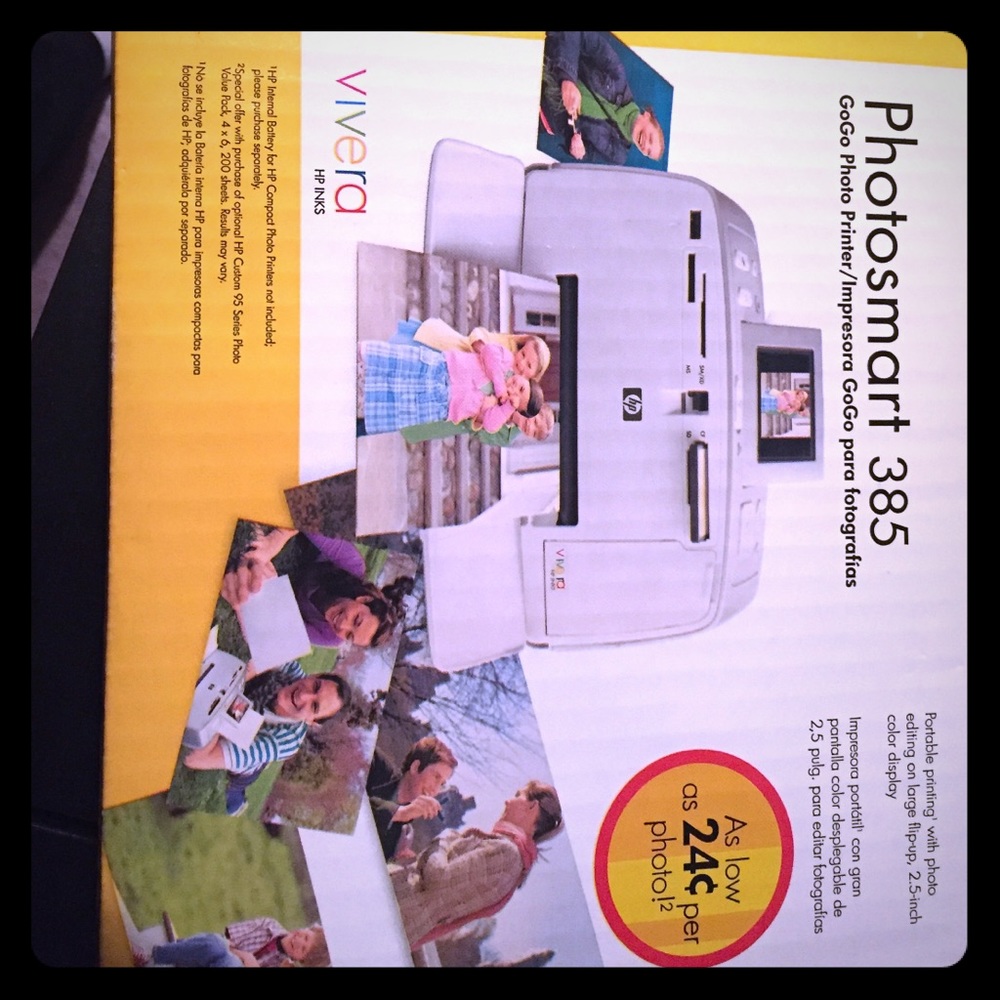 SOLD: HP photo-smart 385 photo printer