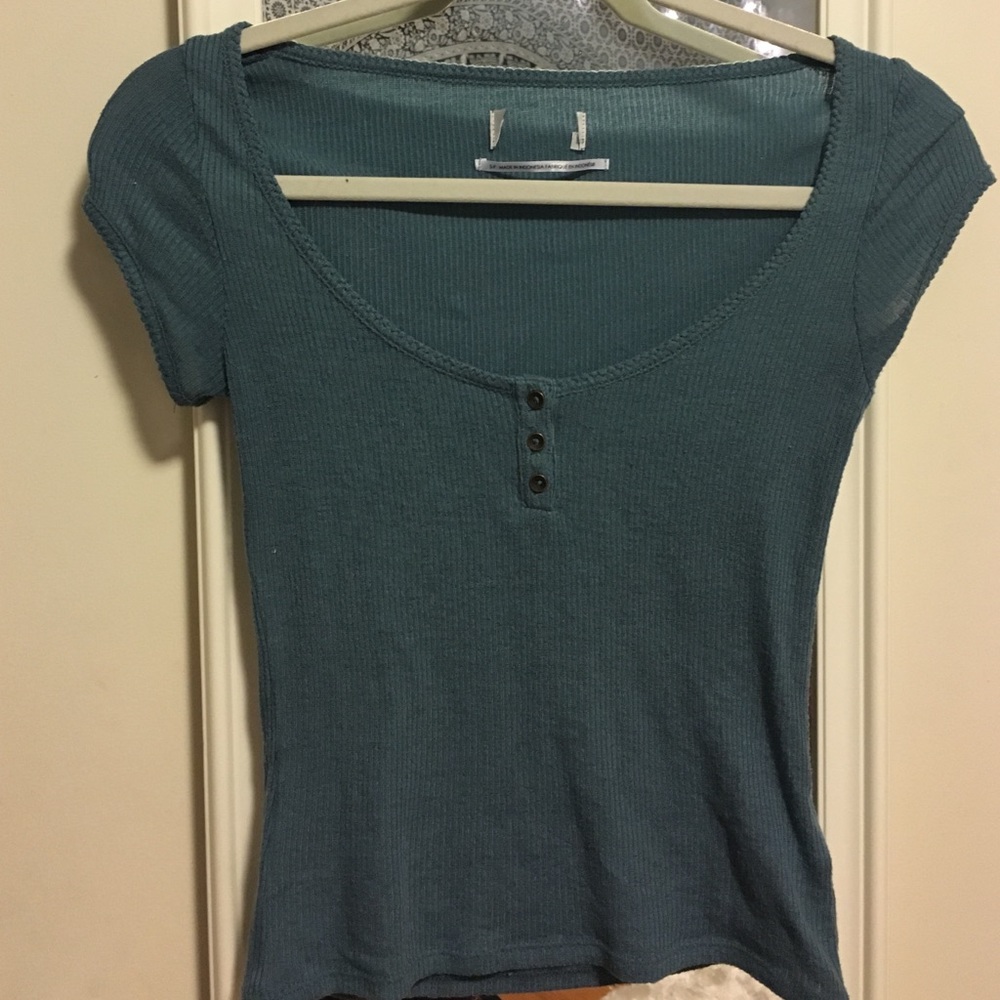 Urban Outfitters Blue Fitted T-Shirt