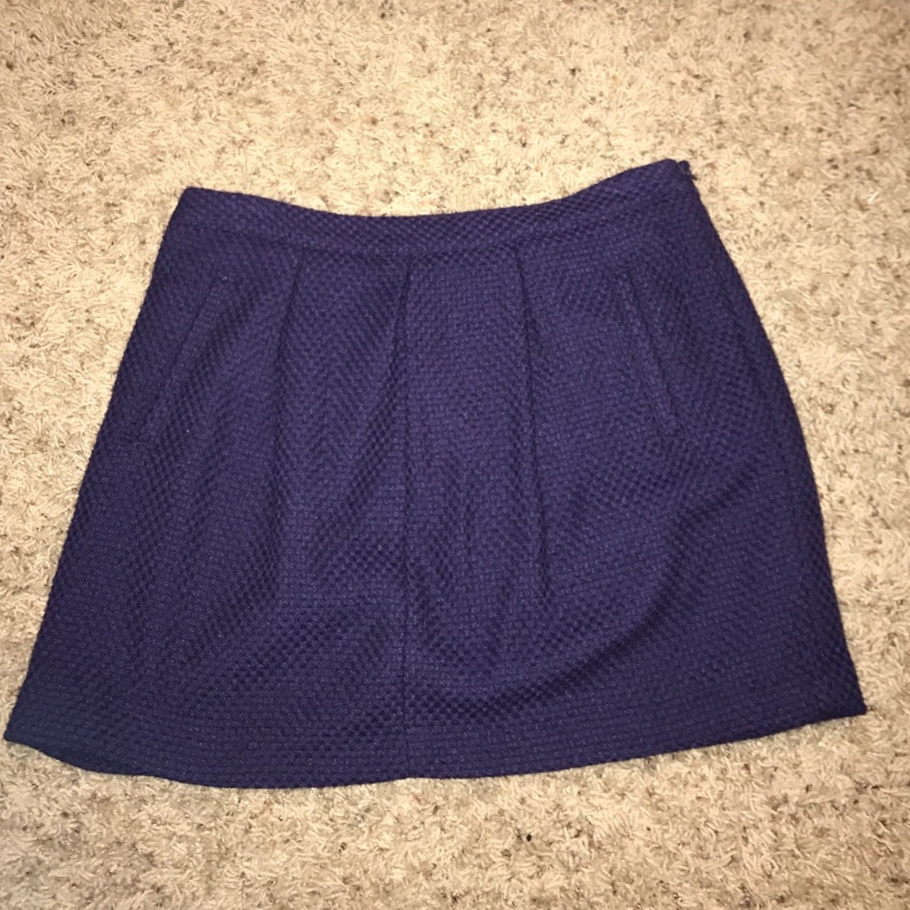Gap Navy blue textured mini skirt