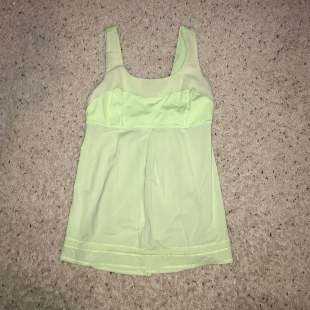 Lime green Lululemon Tank