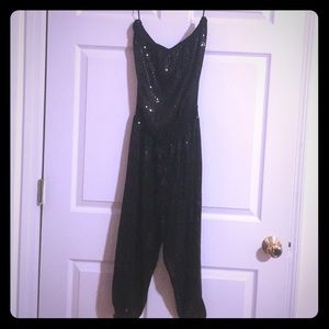 Black Sequin Jumpsuit