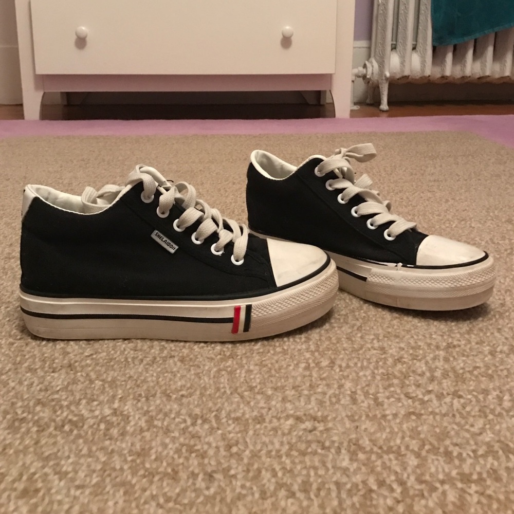 Platform sneakers.