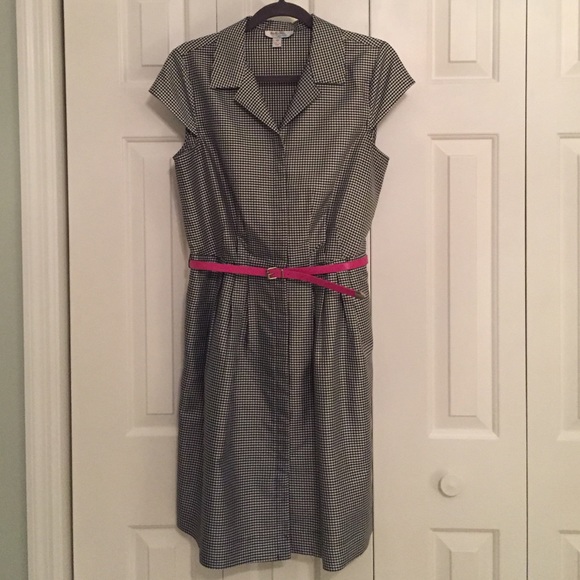 Ivy & Blu Maggy Boutique Dresses & Skirts - Black/White Gingham Belted Dress