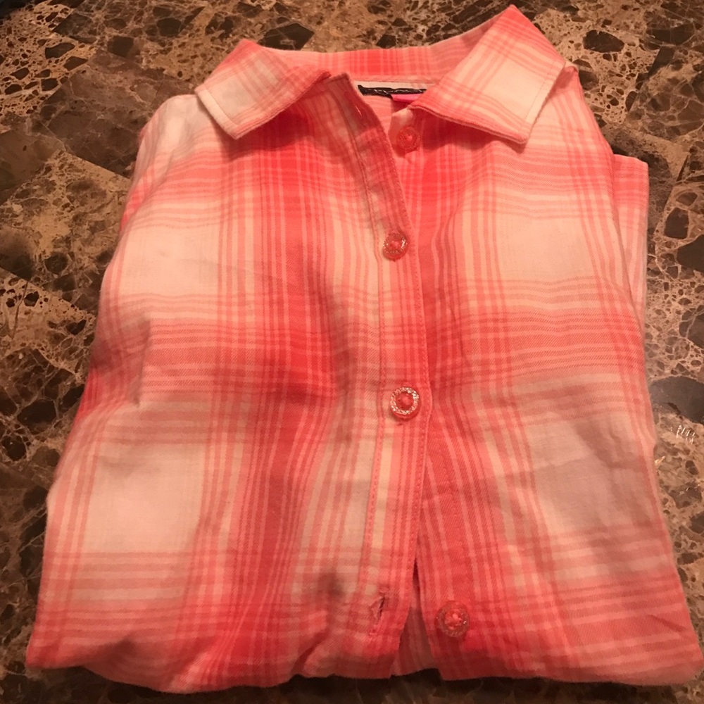 Girls plaid long sleeve shirt size 14