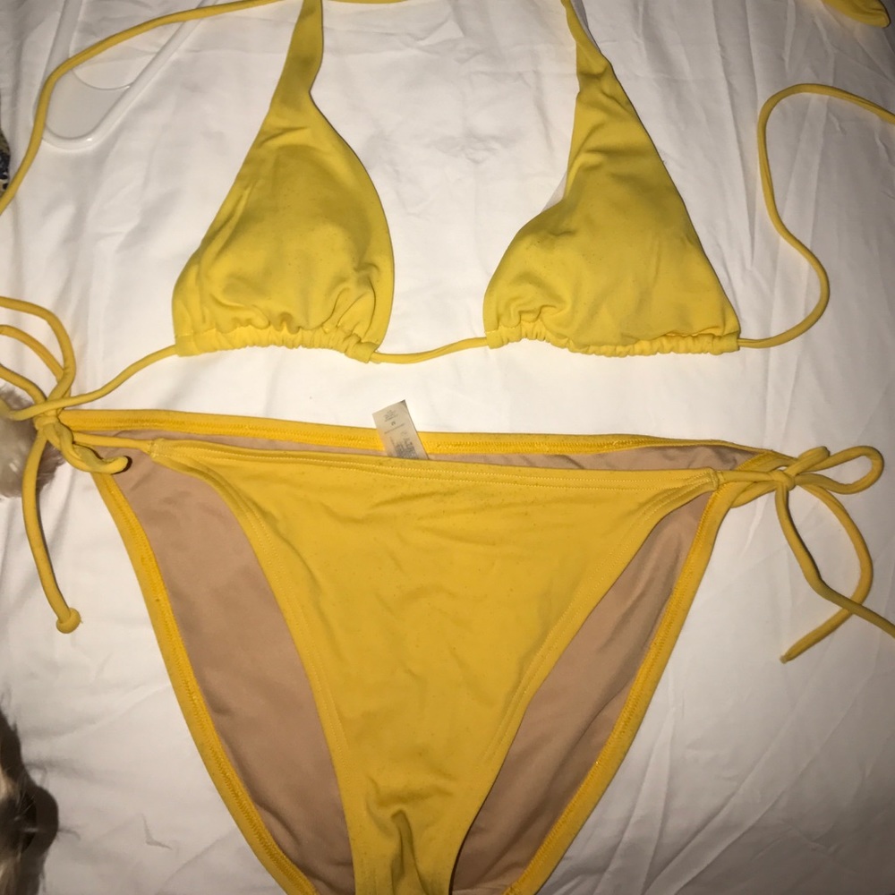 Yellow victoria secret bathing suit