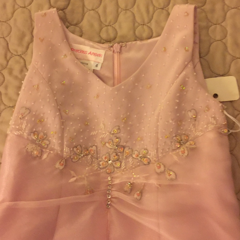 Little girls floor length dress/flower girl dress