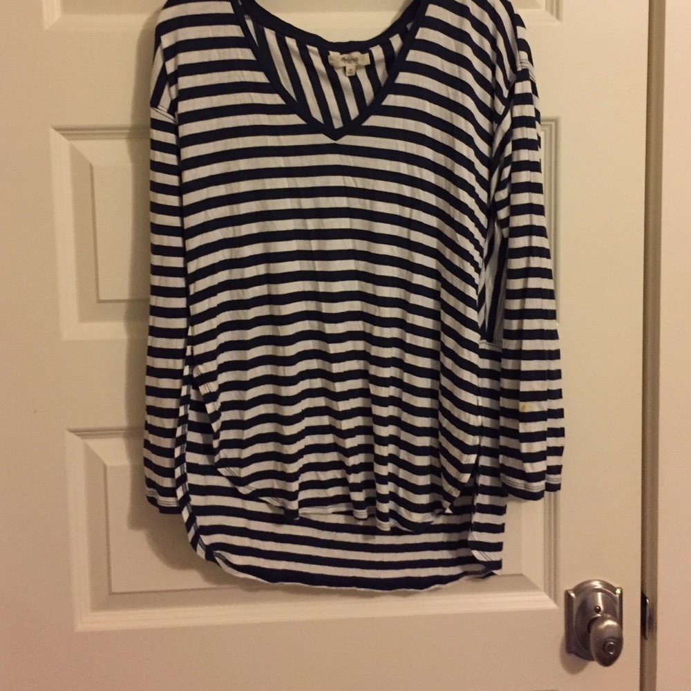 Navy & White Madewell V-Neck Tee