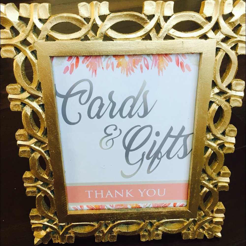 Golden frames / Wedding Signs
