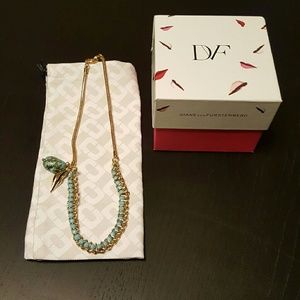 **SOLD**DVF  Reconstituted Bead Turquoise Necklace