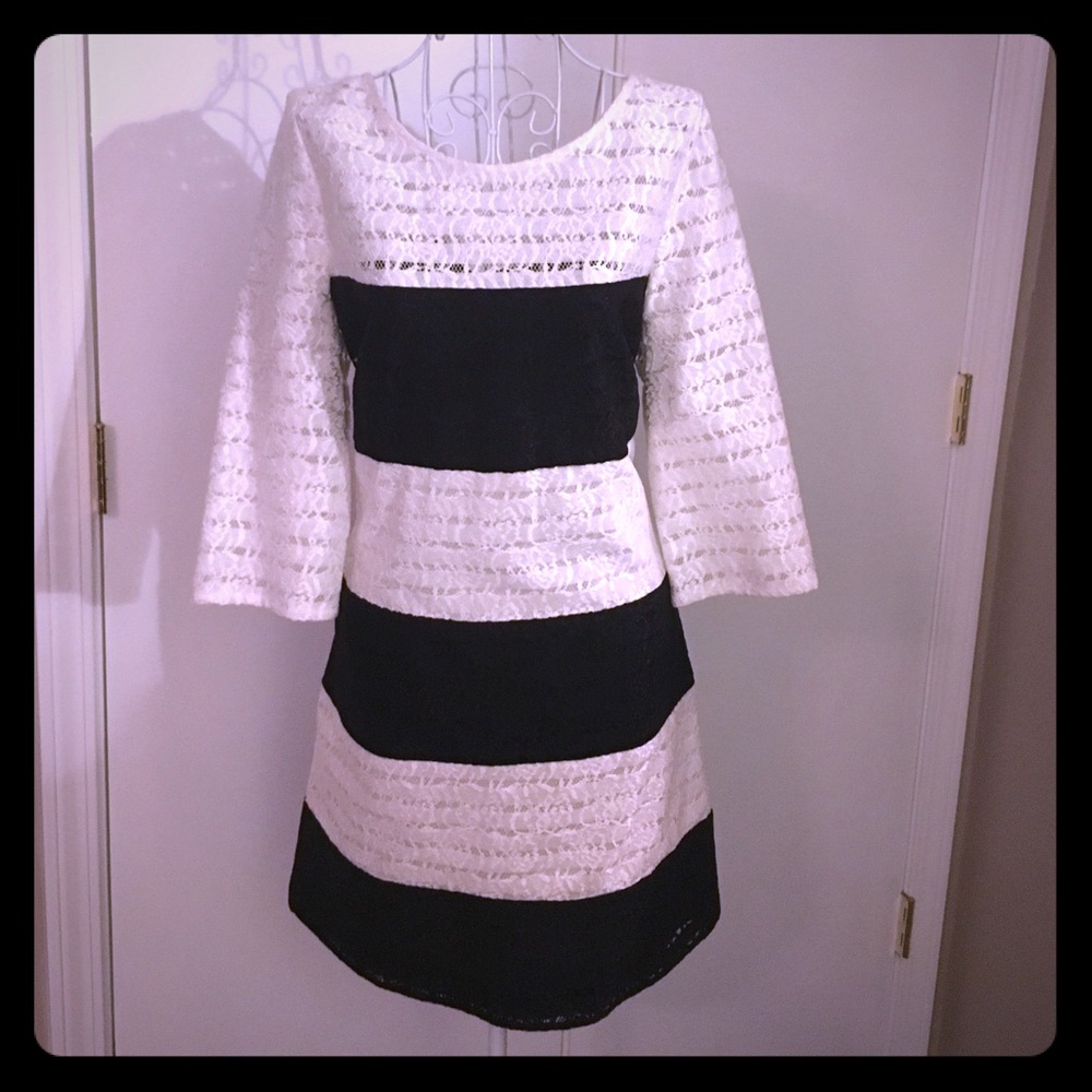Jessica Simpson black & white dress