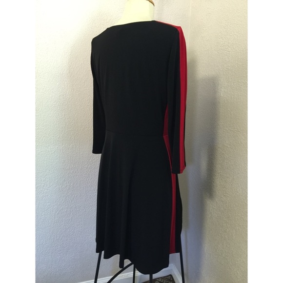 NWT♨️Glamour Long sleeve Black/Red Dress Size 12P - Picture 4 of 4
