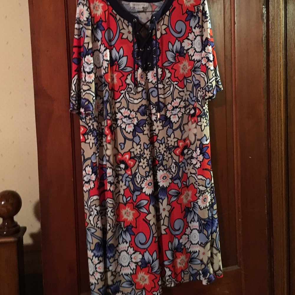 Shirt dress style tie front dress