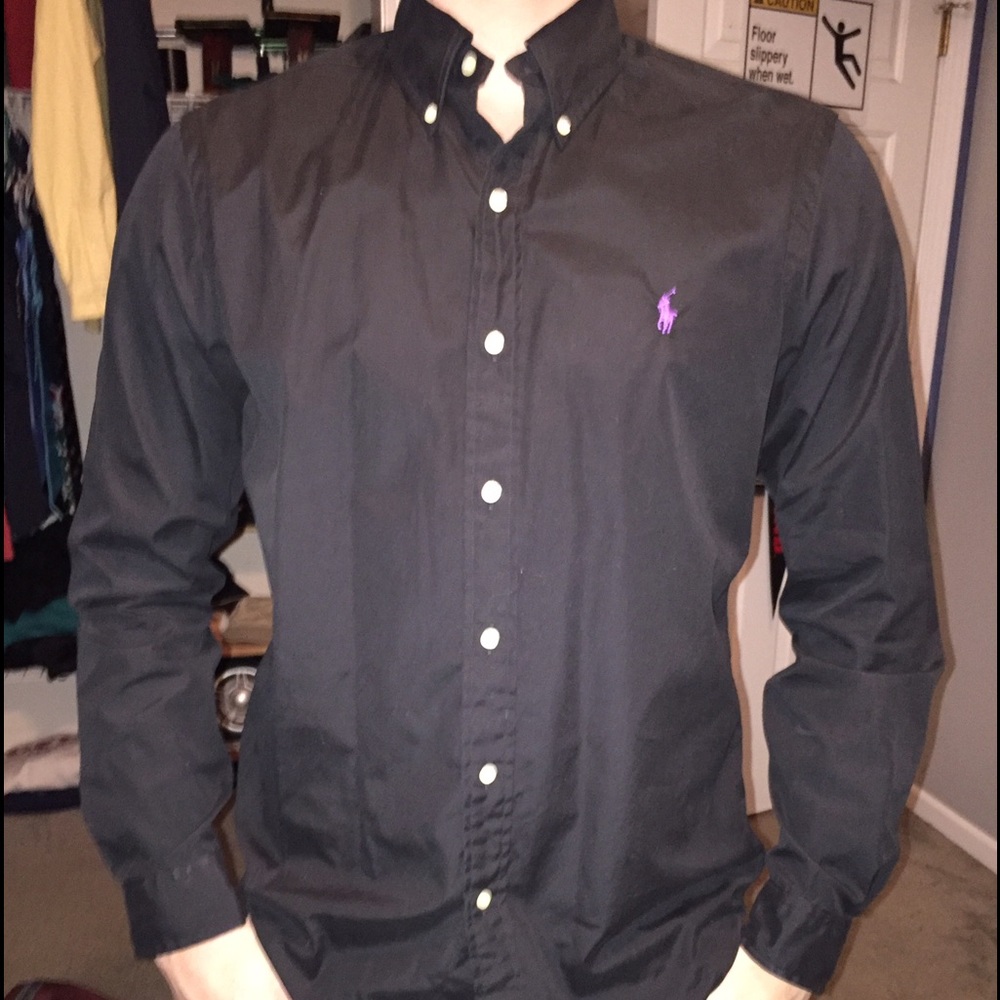 Men's Black Polo Ralph Lauren button down.