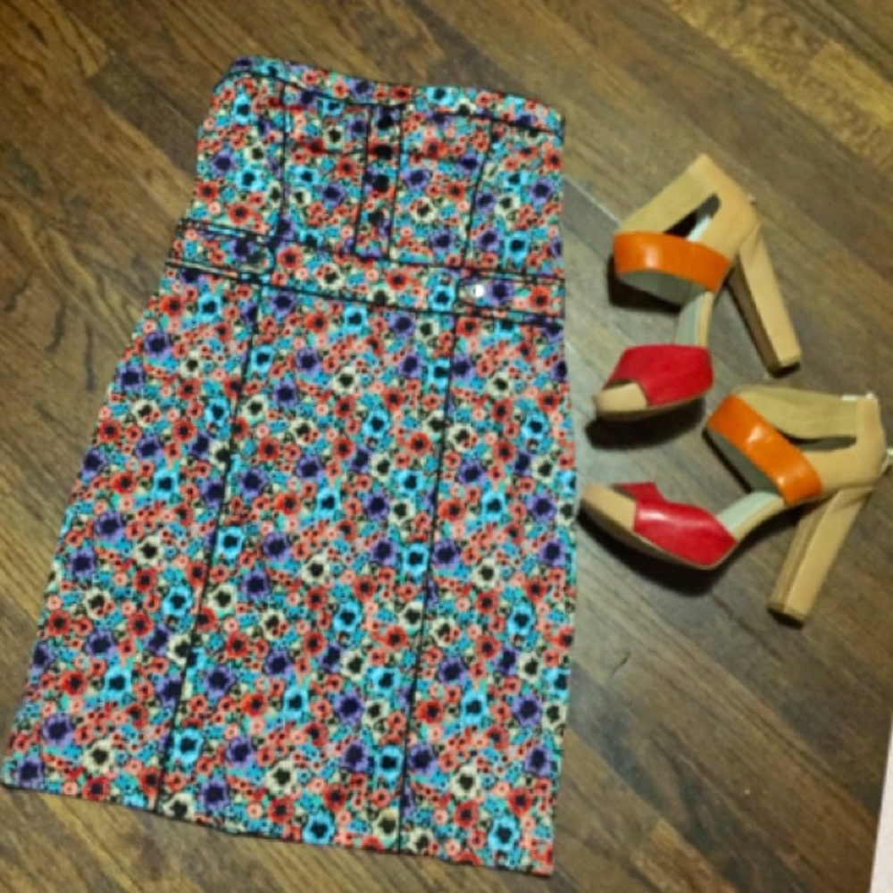 H&M Strapless Floral Dress