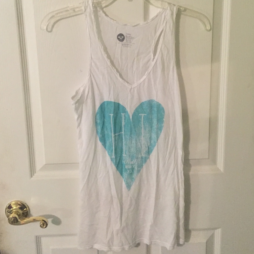 Small white Hawaii Roxy Billabong tank