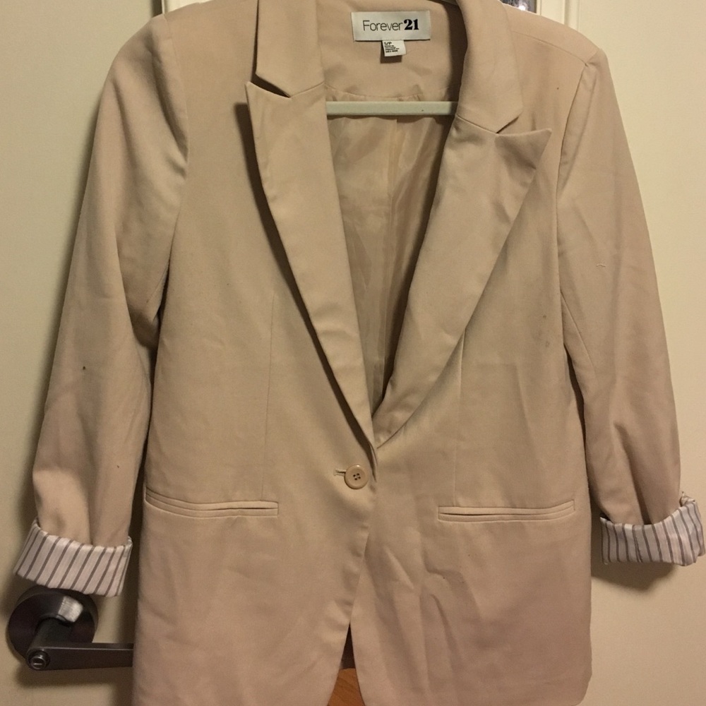 Cream Blazer from Forever 21
