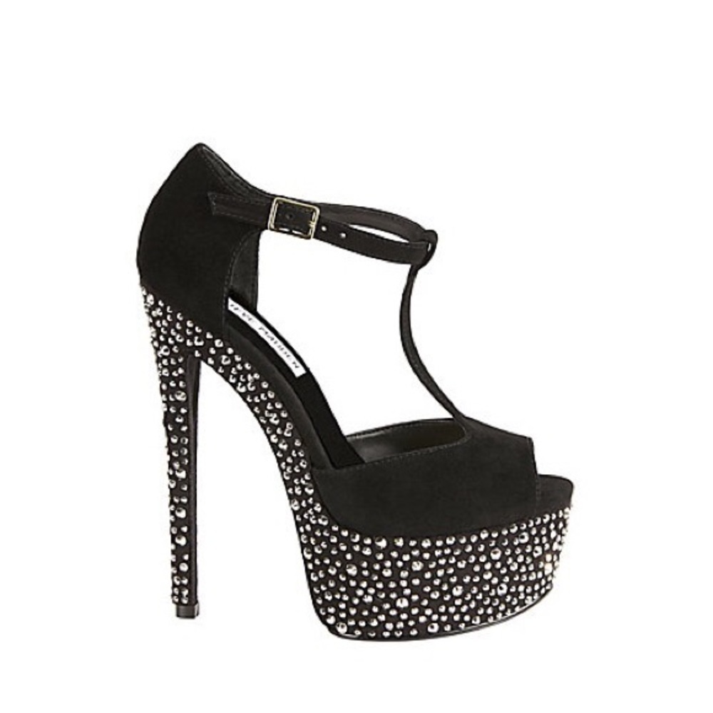 Steve Madden Mirrorme Black Suede Heels